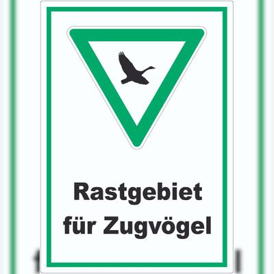 HB-Druck Rastgebiet für Zugvögel Aufkleber A1 (594x841mm)