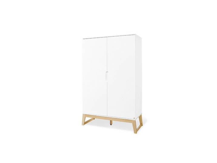 Pinolino Babykleiderschrank Pinolino Bridge, Weiß, Eschefarben, Holz, Esche, massiv, 5 Fächer, 2 Schublade(n) Schubladen, 120x187x52 cm, in verschiedenen Größen erhältlich, Babymöbel & Kindermöbel, Babyzimmer, Babyzimmer-Serien