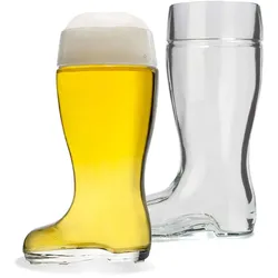 BIERGLÄSER Stiefel transparent 500 ml 2er Set