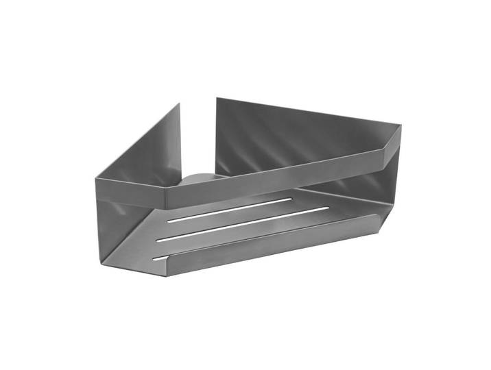Schöner Wohnen Duschablage, Grau, Metall, eckig, 28.5x8x18 cm, Badaccessoires