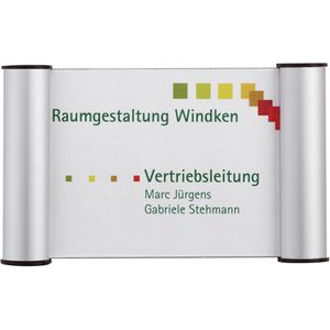 Franken Türschild BS0606, silber, aus Aluminium, mit Klemmprofil, 14,8 x 14,8cm