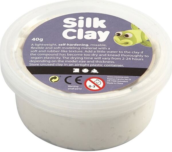Silk Clay Modellermasse, 40 G, Hvid
