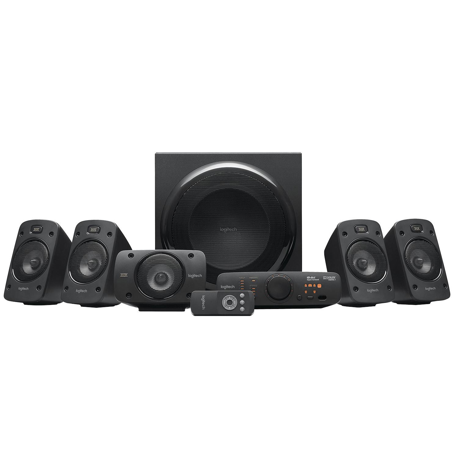 Logitech Z906 5.1 Surround-Sound-Lautsprechersystem, THX, Dolby Digital, DTS, 500 Watt Gesamtleistung