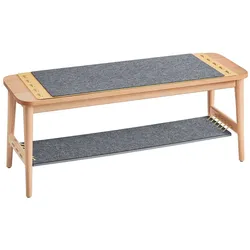 SoBuy Schuhbank mit 2 Schubladen Holzfarbe 110x37x44,5cm Modern