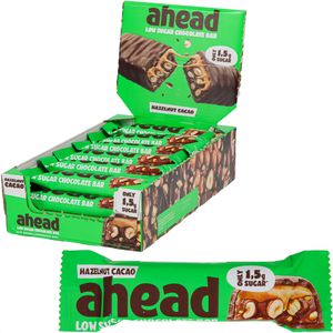 ahead Schokoriegel Low Sugar Hazelnut Cacao, 630 g, je 35 g, 18 Riegel