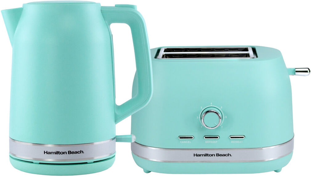 Hamilton Beach Ella Collection 1.7L Kettle and 2 Slice Toaster Set Mint