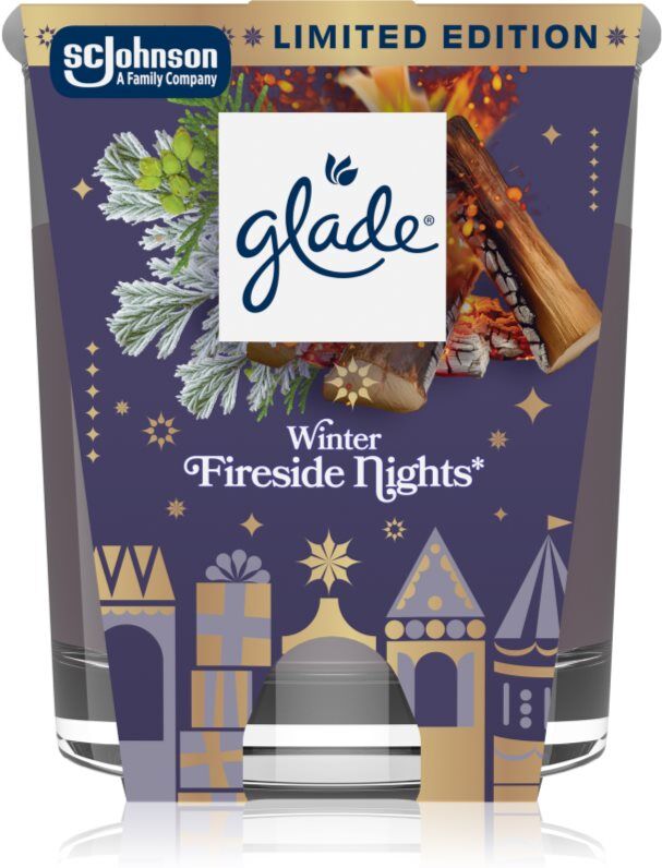 GLADE Winter Fireside Nights scented candle 112 g