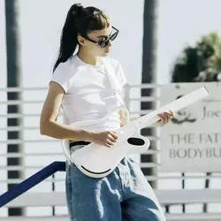 Lava Music Gitarre Genie Smart-Gitarre Weiss (Akustik Gitarre, Kunststoff), Gitarre, Weiss