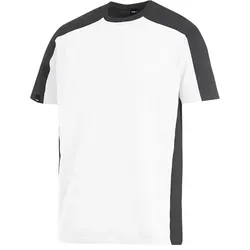 T-Shirt zweifarbig "MARC" - M - weiß/anthrazit