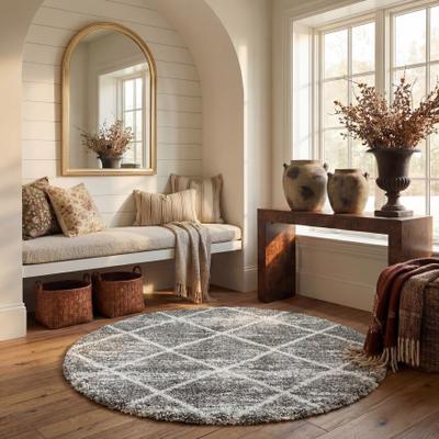 SAFAVIEH Hudson Shag Estella Diamond Trellis 2-inch Thick Rug