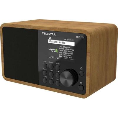 Telestar TOP 200 Holz Internet Kofferradio Internet, DAB+, UKW Bluetooth®, USB, WLAN, AUX Holz -