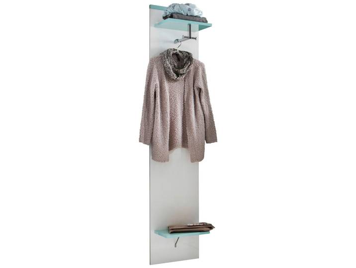 Moderano Garderobenpaneel, Weiss, Mintgrün, Holzwerkstoff, 40x199x32 cm, Garderobe, Garderobenpaneele, Garderobenpaneele