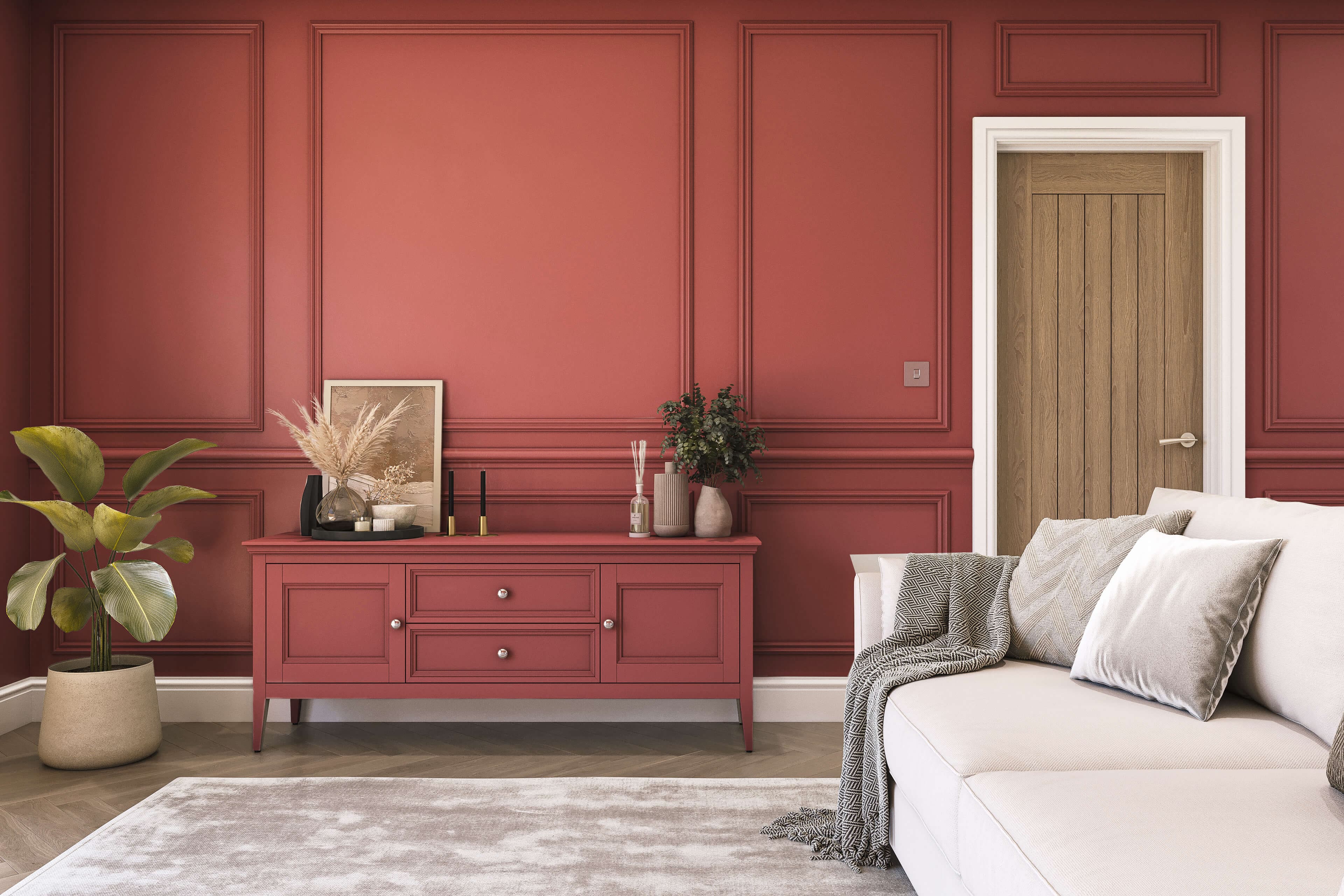 Hemway Peel and Stick Sample - Chalk Based Furniture Paint - Florentine Red