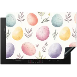 HERDABDECKPLATTE Eier - Bunt - Muster Glaskeramikkochfeldabdeckung 78x52 cm