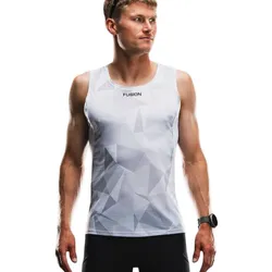 Fusion Unisex Tempo! Pro Run Singlet weiß