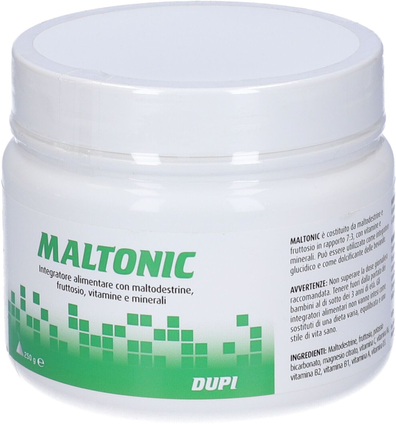 DUPI ITALIA Srl Maltonic  250 G – Integratore Alimentare con Maltodestrine, Fruttosio, Vitamine e Minerali