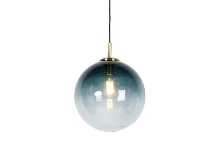 Suspension en verre bleu