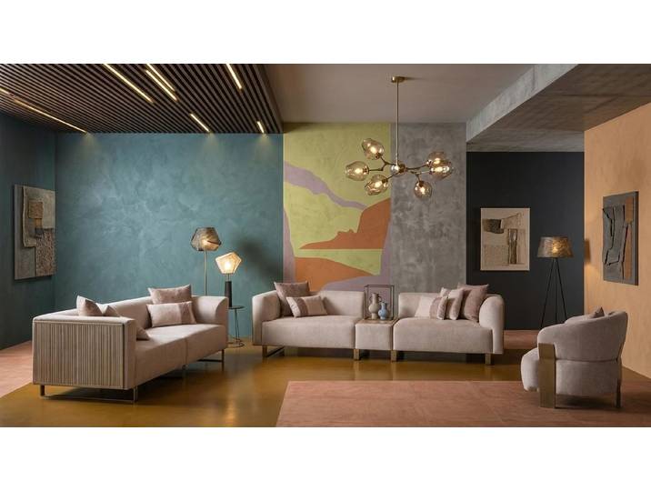 JVmoebel Polstergarnitur Exklusives Wohnzimmer Set: 2 Sofas & Sessel für stilvolle Interieurs, (3-tlg), Made in Europa