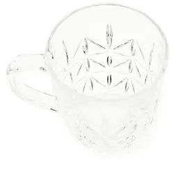 Almina Lavin 6er-Gläser Set mit Henkel Teeglas Kaffeeglas Transparent mit Design