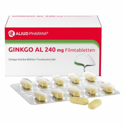 ALIUD Pharma GmbH Ginkgo AL 240 mg Filmtabletten bei altersbedingten Gedächtniseinbußen mit leichter Demenz 120 St 11287708