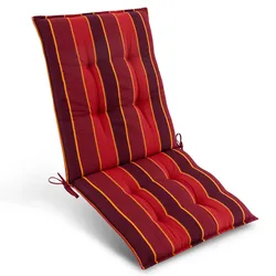 NIEDERLEHNERAUFLAGE Sun-NL 105/50/8cm Rot-Gestreift