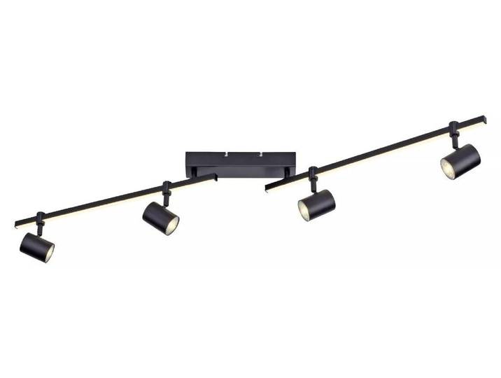 Plafonnier noir 4xGU10/4\,50W/3000K\, 1xBoard LED 10W