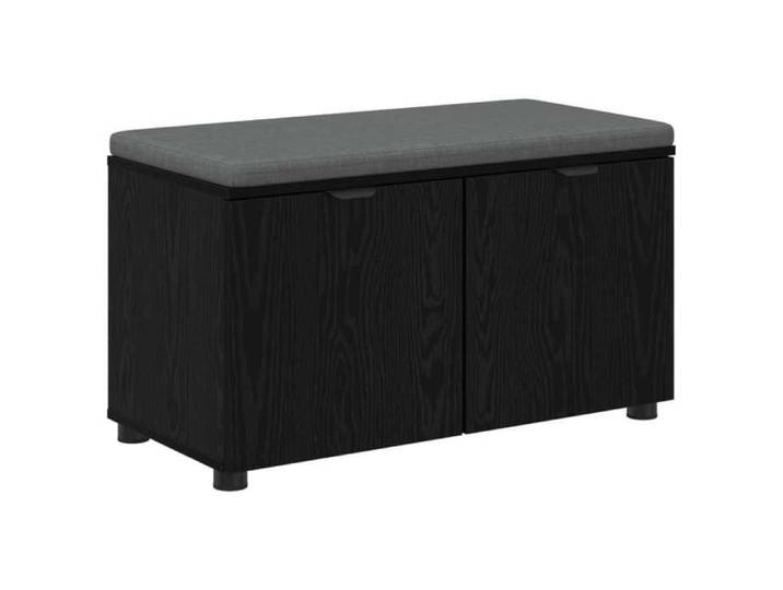 Saison Soldes  Banc d'entrée avec coussin - SARAZYJ - pour 2 Personnes - Chêne noir 80x46x46 cm MM6201