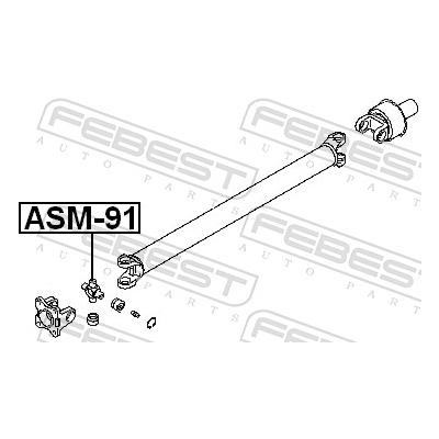 FEBEST Gelenk, Längswelle ASM-91 für MITSUBISHI