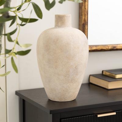 Arcilla Elemental - Dark Gray, Beige, Red, or Cream Ceramic Wide Decorative Vase