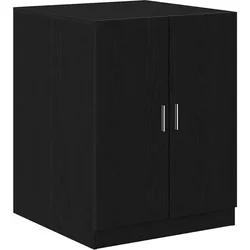 vidaXL Waschmaschinen-Schrank Schwarz Eichen-Optik Holzwerkstoff