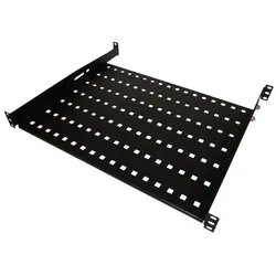 Alantec SA-P-19-1U-350-4-C-02 Festes Regal 19 1U Tiefe 350mm schwarz, Serverschrank Zubehör, Schwarz
