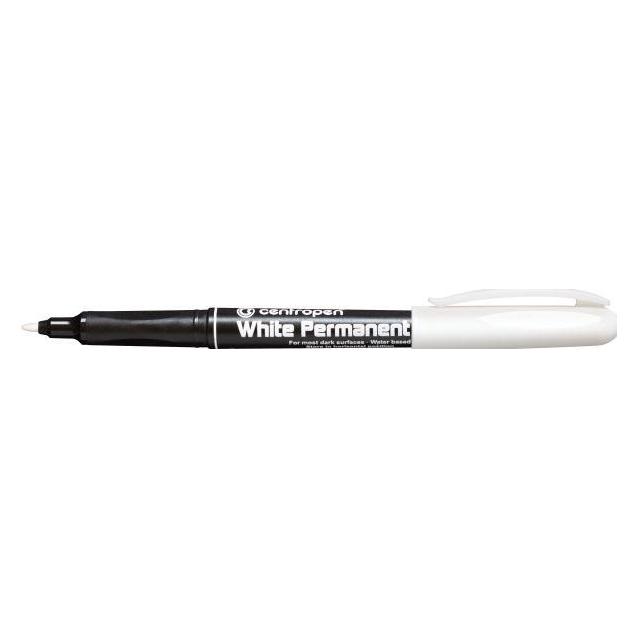 Centropen Filzstift 2686, weiss, 10stk, 1.2mm, auf Wasserbasis, Preis pro Stück (10x) (526860100)