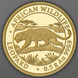 Goldmünze 0,5g "Leopard" 2026 (PP) African Wildlife (Somalia)