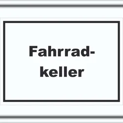 HB-Druck Fahrradkeller Schild mit Text Rad Bike waagerecht A6 (105x148mm)
