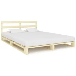 vidaXL Palettenbett Massivholz Kiefer 140×200 cm