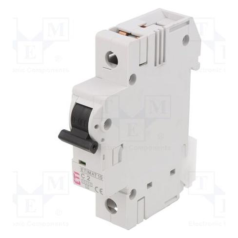 Eti Eti-Polam Wyłącznik nadprądowy ETIMAT10 1P C 2A 10kA AC - 002131708 (ETIMAT 10 1P C2)