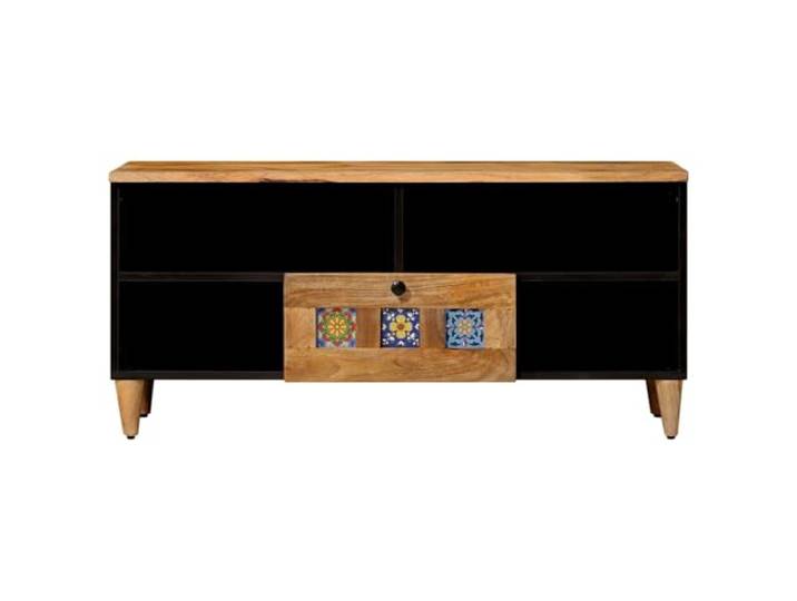 KTHLBRH TV-Schrank, natürlich, 100 x 33 x 46 cm, Mangoholz, massiv Mit 1 Schublade und 2 Einlegeböden, stabile Konstruktion, Rückwand, Montage erforderlich