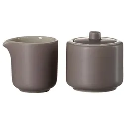 Ritzenhoff & Breker 2-tlg. Milch- und Zuckerset »Jasper« Taupe, 7x8x8.5 cm
