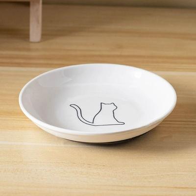 Uplift Essentials Premium Ceramic Cat Snack Plate With Silicone Anti Slip Pad style 2