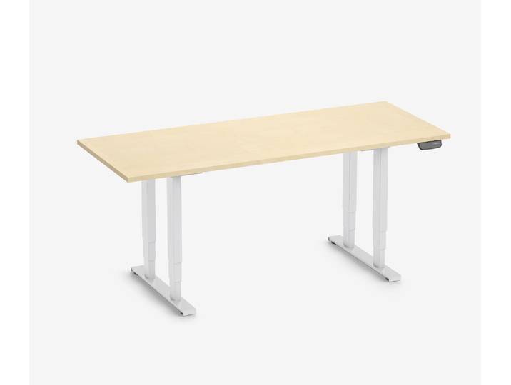 Schwerlasttisch mit Melaminplatte, 200x80 Birke Weiß