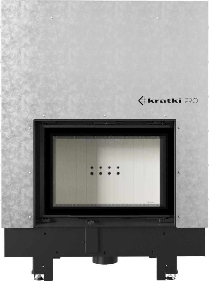 Kamineinsatz aus Stahl KRATKI MBM 10 kW Ø 200 mit Schiebetür