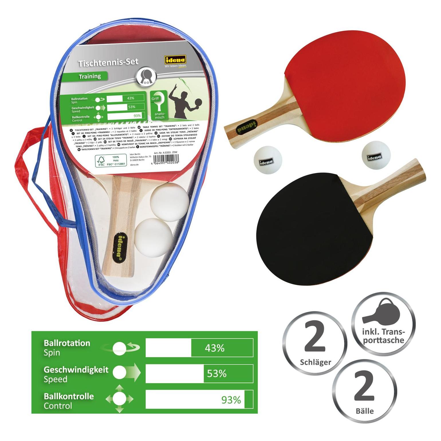 Idena Tischtennis-Set Training 5teilig (40203)
