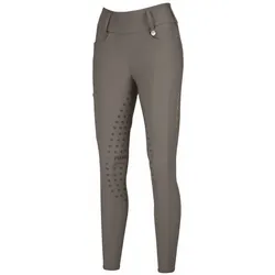 PIKEUR Damen Reitleggings Fullgrip Siebdruck taupe Athleisure, Größe: 42