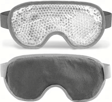 Inspire Curations Reusable Cooling Gel Eye Mask Cold Therapy Eye Ice Pack For Puffy Eyes And Eye Relaxation 1pc Grey