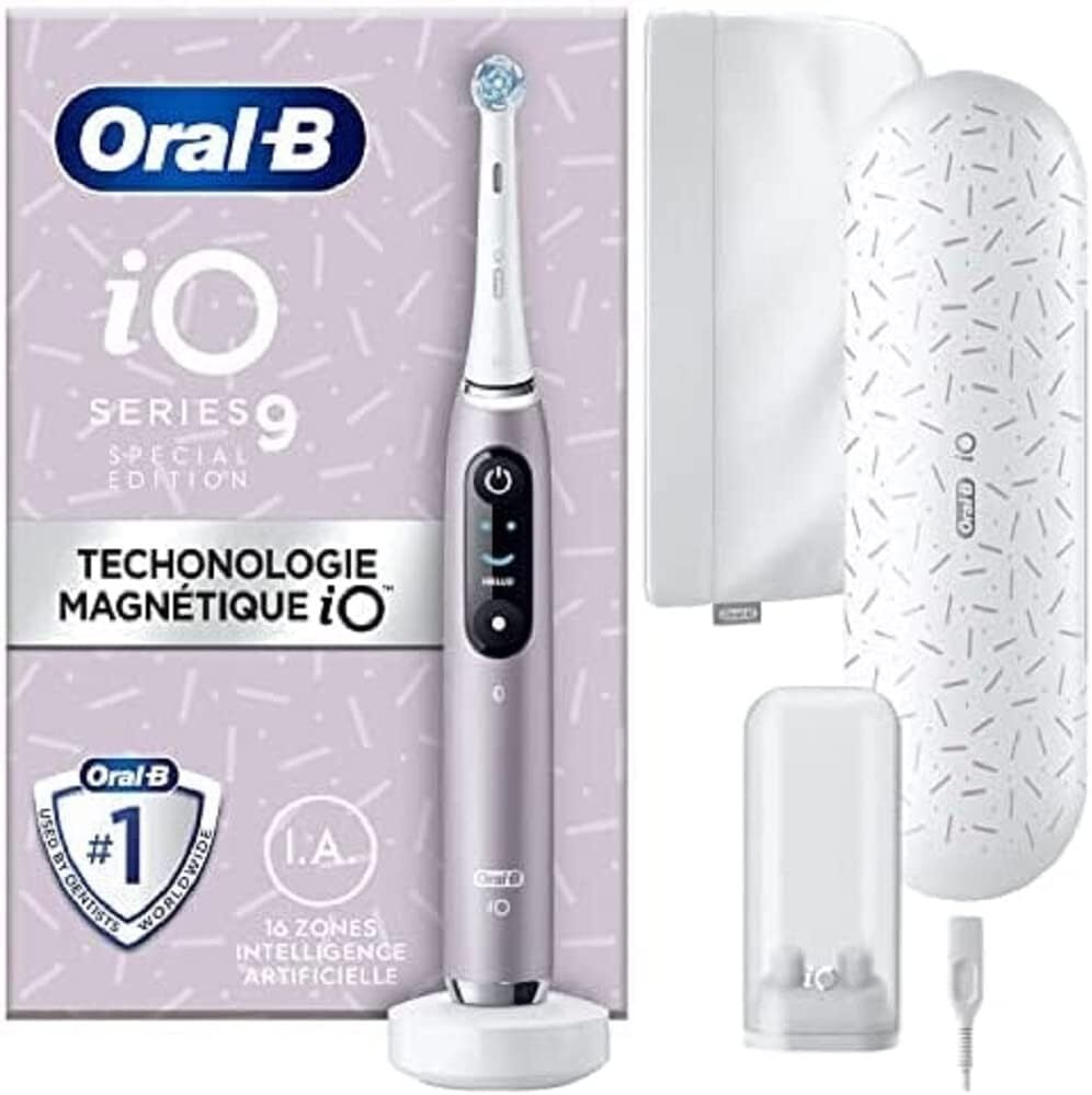 Oral-B iO 9 Elektrische Zahnbürste, Special Edition, Rosa, Quarz, vernetzt, Bluetooth