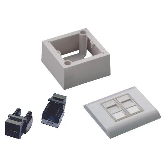 Datacom UTP 2xRJ45 zásuvka Cat6 (pod i nad omítku) (2371)