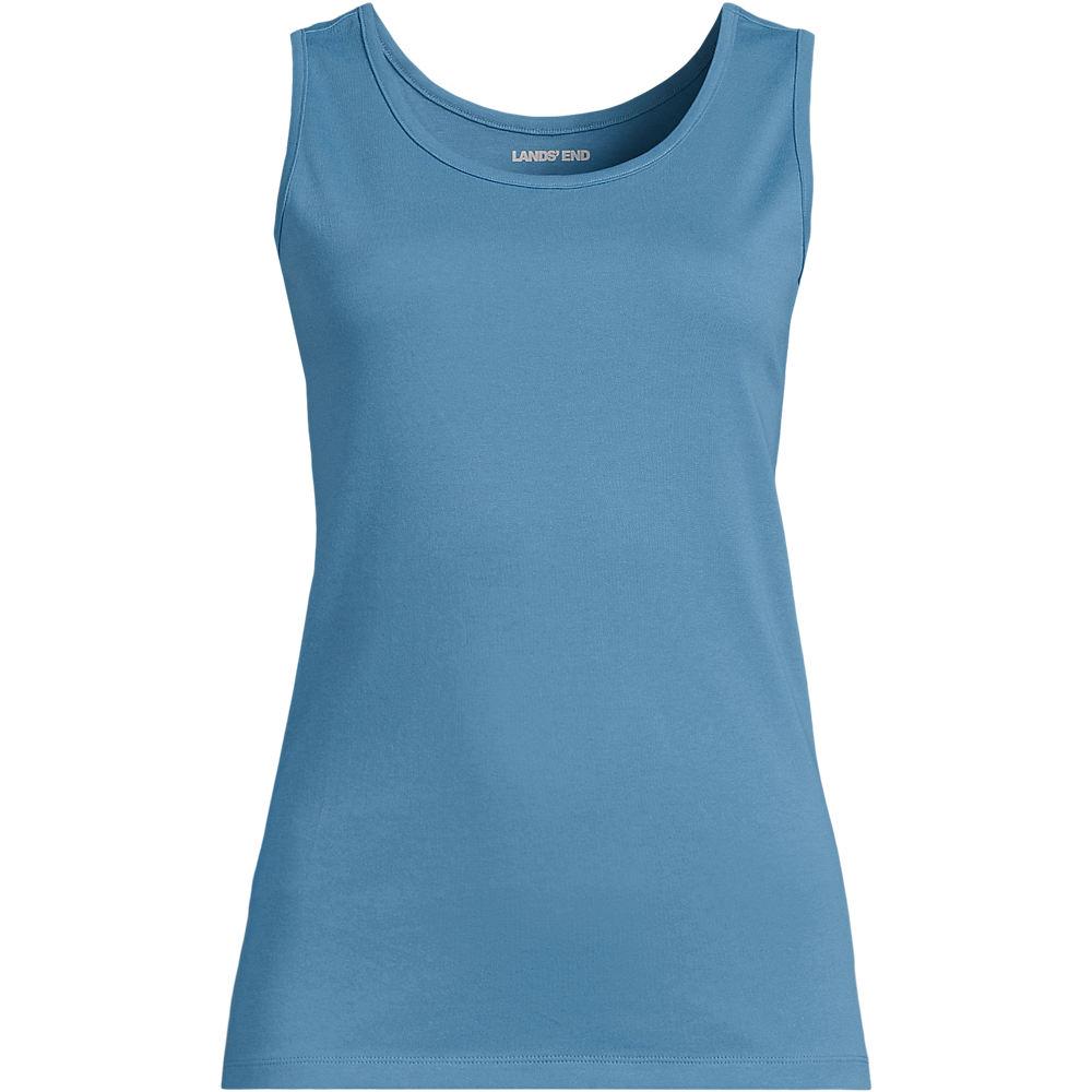Baumwoll-Top für Damen in Petite-Größe, Damen, size: petite, Blau, Baumwolle, by Lands' End