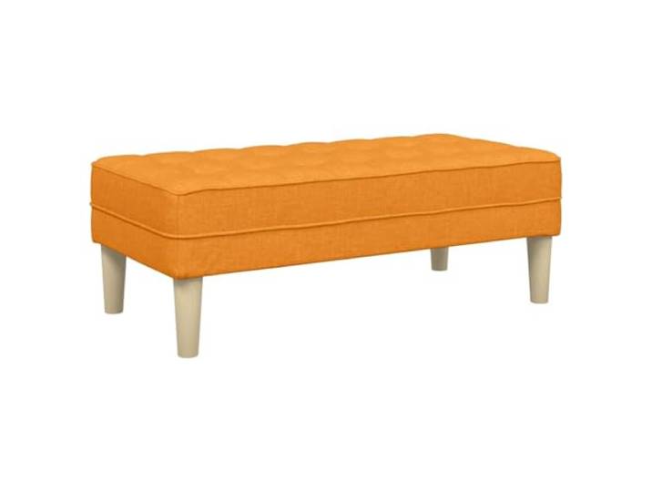 KTHLBRH Sitzbank dunkelgelb 113 x 57 x 39 cm Stoff Moderne Sitzbank, eleganter Sitz, Sperrholzgestell, atmungsaktives Polyesterkissen, konische Beine, Montage