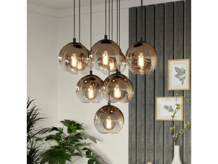 EGLO Hängelampe ARISCANI 1, dimmbar, kupfer, für Wohn- / Esszimmer, Glas, Pendelleuchte