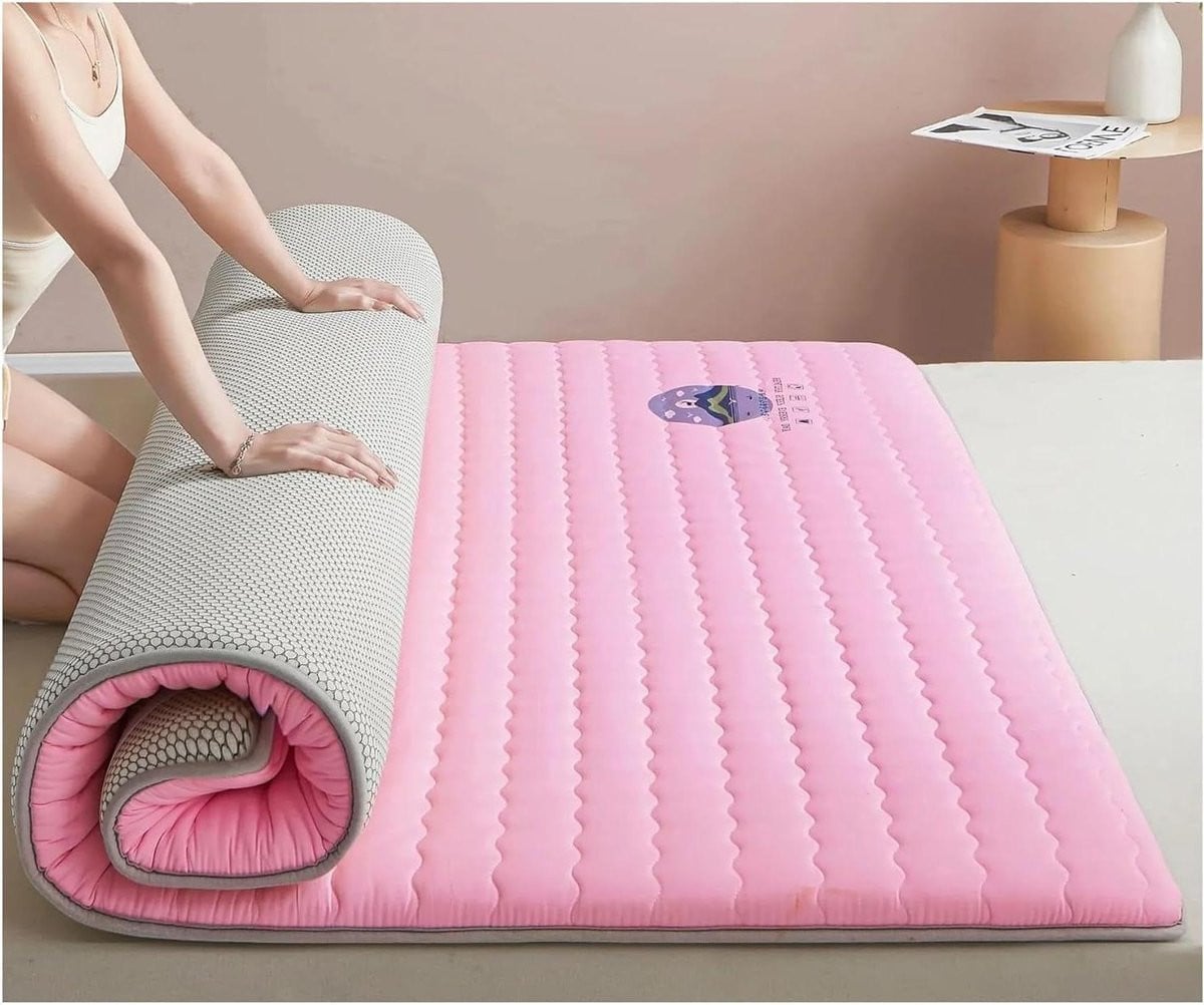 Opblaasbaar medisch matras voor volwassenen, ademend ontwerp, Roze, B/D: 100 x 200 cm